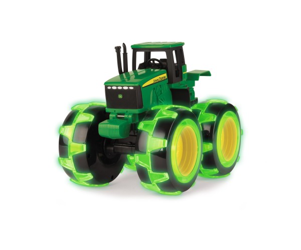 Svietiaci monster truck John Deere , hračka Monster Traktor so svietiacimi kolesami