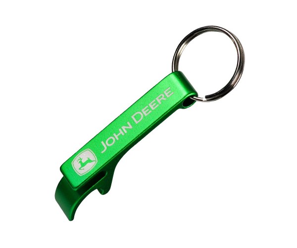 Kľúčenka John Deere s otváračom na fľaše, zelená.