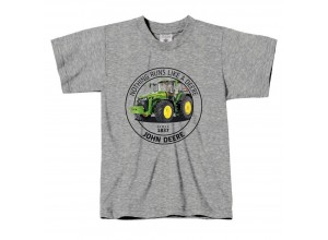 Detské tričko John Deere s traktorom 8R v kruhu