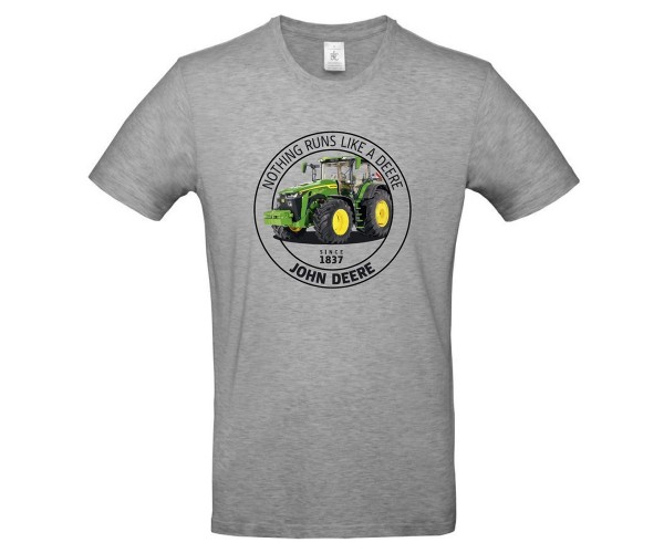 Pánske tričko John Deere s traktorom 8R v kruhu