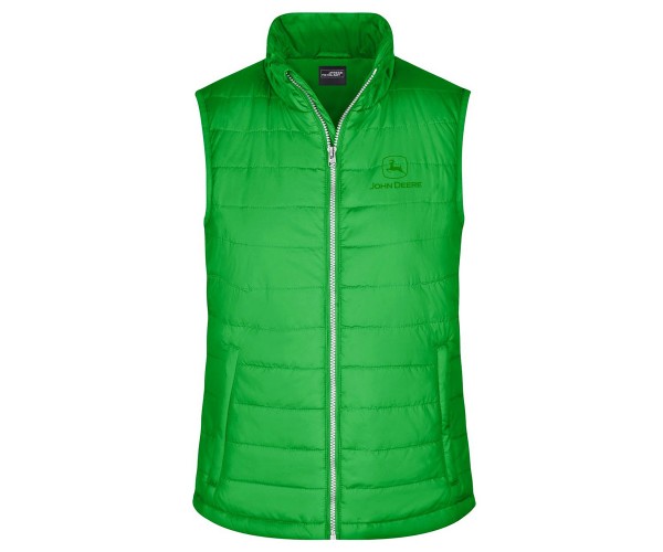 Dámska prešívaná vesta John Deere v zelenej farbe