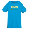 Detské športové tričko John Deere s troma obrázkami v modrej farbe
