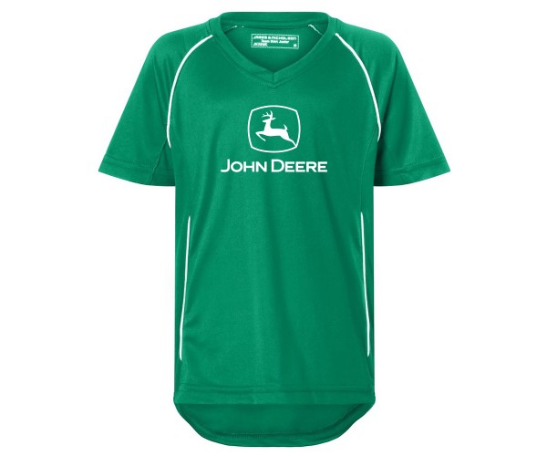 Detský športový dres John Deere v zeleno-bielej farbe