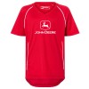 Detský športový dres John Deere v červeno-bielej farbe