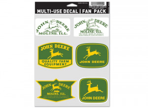 Balík nálepiek s vintage logom John Deere