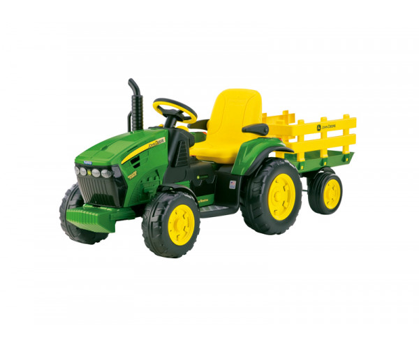 Model John Deere-elektrický traktor s vlečkou