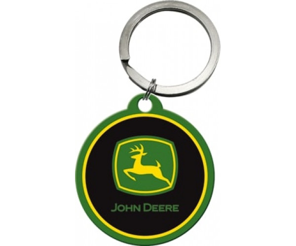 Model John Deere - okrúhla kľúčenka s logom