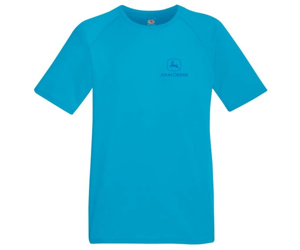 Pánske športové tričko John Deere v sviežomodrej farbe