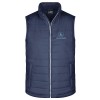 Pánska prešívaná vesta John Deere v modrej farbe, veľkosť 3XL