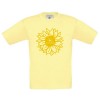 Detské tričko John Deere so slnečnicou v svetložltej farbe