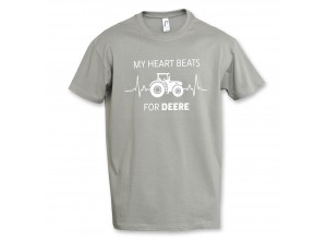 Tričko John Deere s potlačou EKG-MY Heart beats for Deere