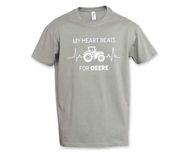 Tričko John Deere s potlačou EKG-MY Heart beats for Deere
