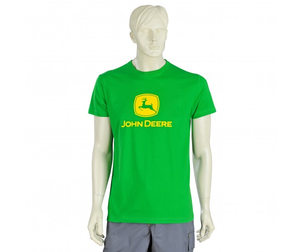 Tričko s veľkým logom John Deere v sviežozelenej farbe