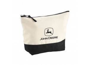 Plátená kozmetická taška John Deere v čierno-krémovej farbe
